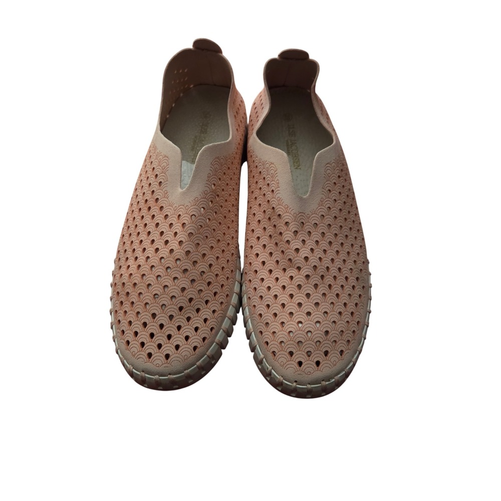 Ilse Jacobsen Tulip 139 Perforated Slip On Shoes Coral Pink 39